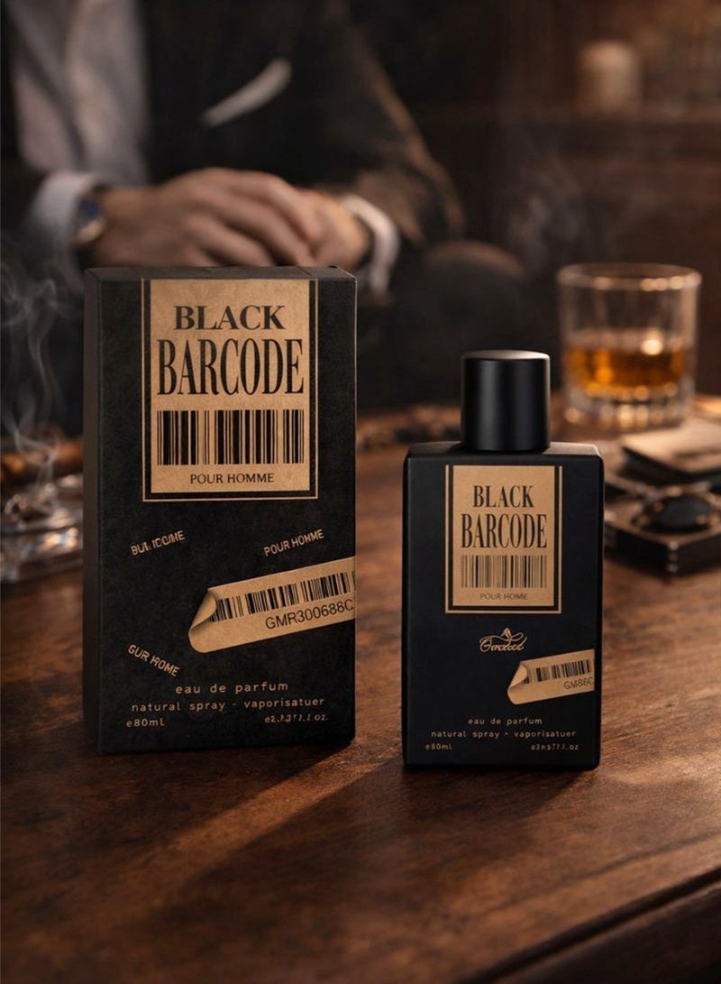 Orchid Perfume for Men 80ml Long Lasting Eau de Parfum – Fresh Woody Fragrance with Bergamot, Lemon, Cedar & Oakmoss – Black Barcode - Image 4